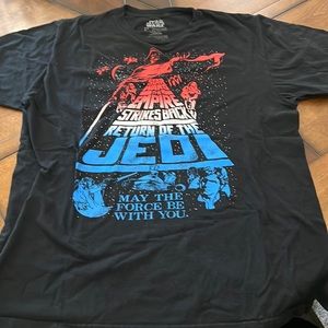 Star Wars Empire Strikes Back Return Of The Jedi T-Shirt Size Large Short Sleeve